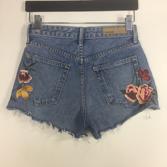 GRLFRND Cindy Embroidered Jean Shorts Rising Sun 24 - Picture 14 of 16